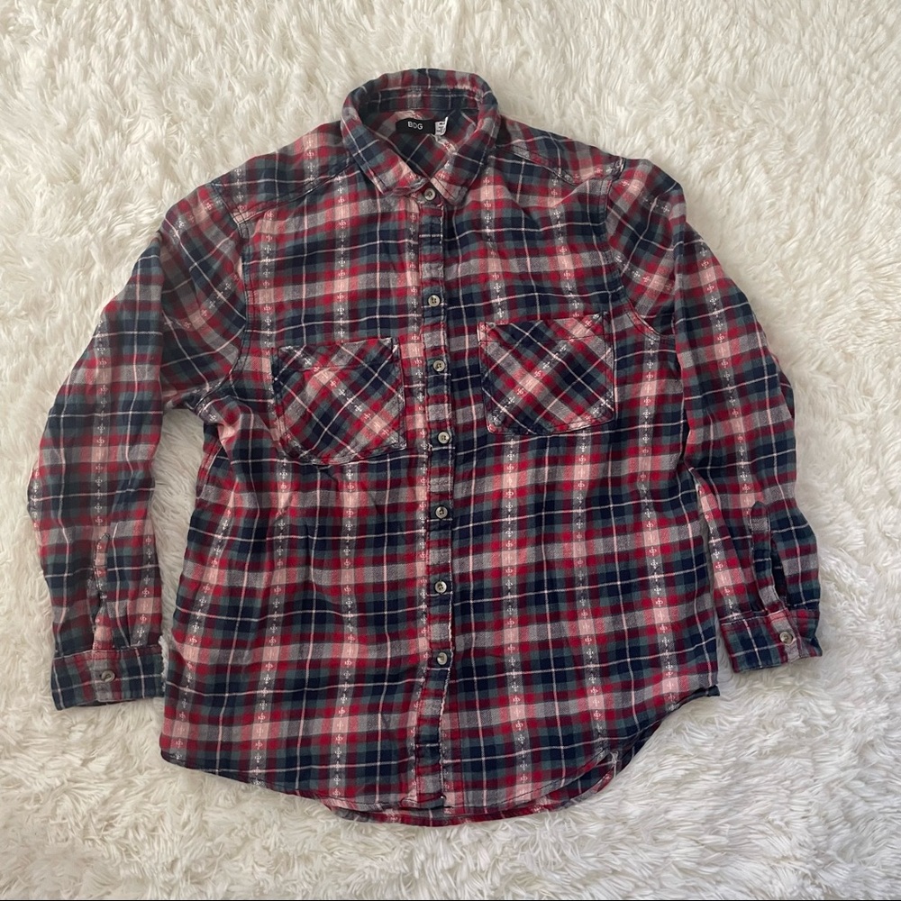 Red and blue size Medium women BDG flannel